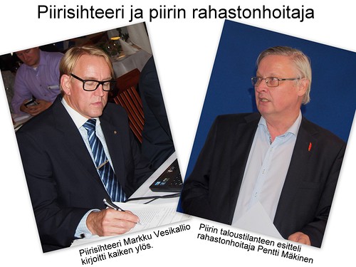 Piirisihteeri Markku Vesikallio kirjasi ptkset ja kokouksen tapahtumat.  Piirin rahastonhoitaja Pentti Mkinen kertoi taloustilanteen kauden alussa.